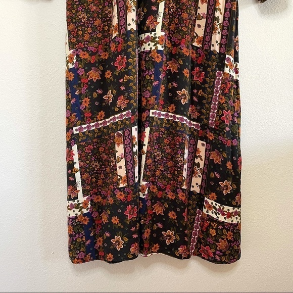 Zara Patchwork Floral Boho Peasant Midi Dress MulticolorXS - Picture 10 of 16